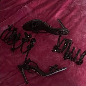 Elegant Black Strappy Heels